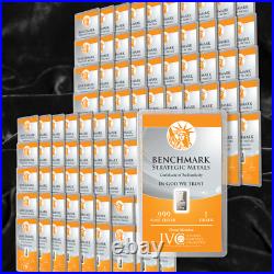 100 BARS 1/15GRAM. 999 FINE PURE SILVER BAR 100 PACK PURE SILVER BULLION B12a