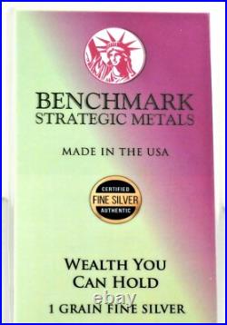 100 Bars 1/15gram. 999 Fine Pure Silver Bar 100 Pack Pure Silver Bullion