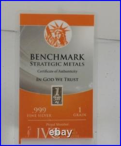 100 Bars 1/15gram. 999 Fine Pure Silver Bar 100 Pack Pure Silver Bullion