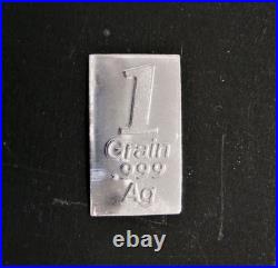 100 Bars 1/15gram. 999 Fine Pure Silver Bar 100 Pack Pure Silver Bullion