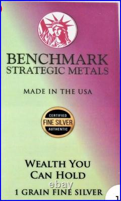 100 Bars 1/15gram. 999 Fine Pure Silver Bar 100 Pack Pure Silver Bullion