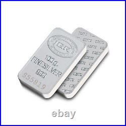 100 Gram. 999 Fine Silver Bar 3.215 ozt Istanbul Gold Refinery IGR (Carded)