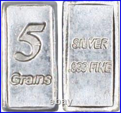 100 LOT Silver Bars 32 grams Pure 999 Fine Solid 5GN Bullion Precious Metal Shot