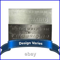 100 Troy oz Engelhard Silver Bar. 999 Fine Secondary Market