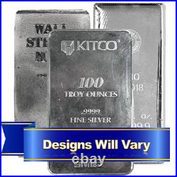 100 Troy oz Generic Silver Bar. 999 Fine Secondary Market
