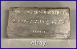 100 oz Engelhard Bullion Bar of. 999 Fine Silver