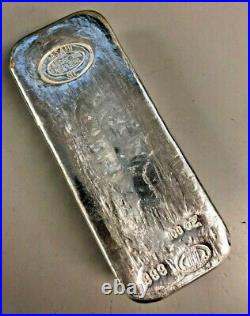 100 oz. Silver Bar. 999 Fine Silver Bar Mint Hallmark Varies