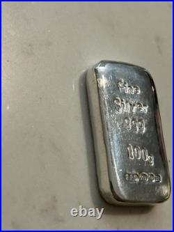 100g 999 Fine Silver bullion Bar made by APO genuine full hallmark 999