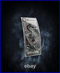 10X Silver Dragon Silverback Limited-Edition Note. 999 Fine Silver Foil IN STOCK