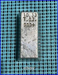 10.33 troy oz. 999 FINE SILVER bar