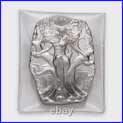 10 Ounce. 9999 Fine Silver Bar Argentia GODDESS MARA UHR, Brilliant Finish