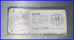 10 Ounce Silver Bar Nadir Metal Refinery 999.9 Fine STOCK SEALED