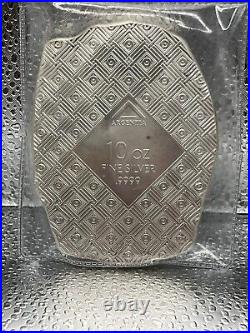 10 Oz 999 Fine Silver Bar- Argentina Goddess Mara Ultra High Relief