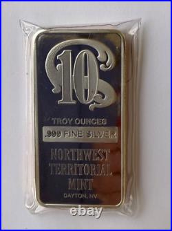 10 Oz. Northwest Territorial Mint. 999 Fine Silver Bar