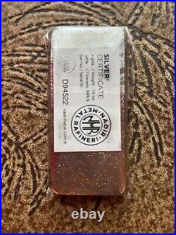 10 Oz. Troy Nadir SILVER Bar. 9999 Fine Silver Bullion. 9999 Pure Silver 10 Oz. Troy Nadir SILVER Bar. 9999 Fine Silver Bullion. 9999 Pure Silver