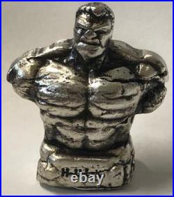 10 Ozt MK BarZ The Hulk 2 Part Cast Hand Poured. 999 Fine Silver