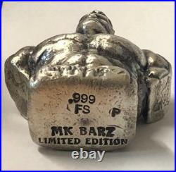 10 Ozt MK BarZ The Hulk 2 Part Cast Hand Poured. 999 Fine Silver