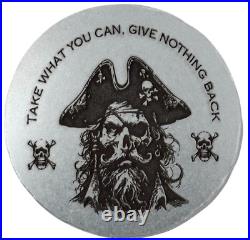 10 Troy Ounce 999 Fine Silver Take What You Can Round Art Bar