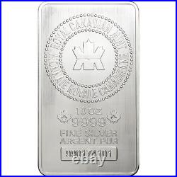 10 oz. 9999 Fine Silver Bar Royal Canadian Mint