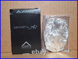 10 oz. 999 Fine Silver Bar Argentia Mint, Flowing Hair Design
