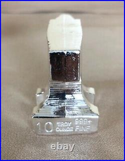 10 oz 999 Fine Silver Bar Yeager's Poured Silver YPS Anvil