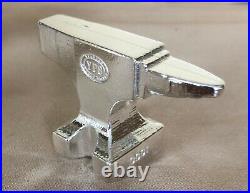 10 oz 999 Fine Silver Bar Yeager's Poured Silver YPS Anvil