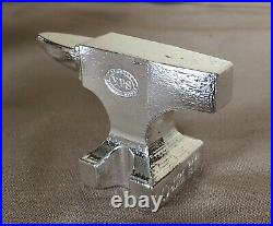 10 oz 999 Fine Silver Bar Yeager's Poured Silver YPS Anvil