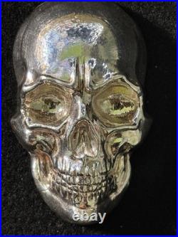 10 oz. 999 Fine Silver Skull Pit Bullion