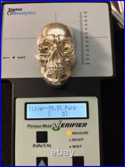 10 oz. 999 Fine Silver Skull Pit Bullion