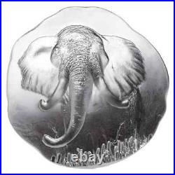10 oz Argentia Elephant High Relief Silver Round. 9999 Fine