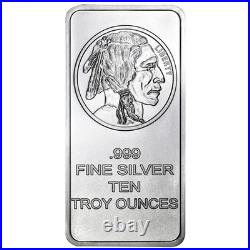 10-oz Buffalo. 999 Fine Silver Bar Sealed