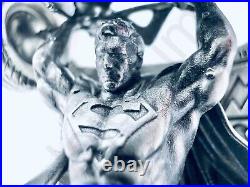 10 oz Hand Poured Silver Bar. 999 Fine Superman Action Comics Art Cast Bullion