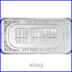 10 oz. Highland Mint Silver Bar Flag Design. 999 Fine