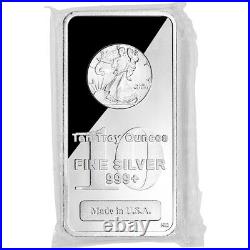 10 oz Highland Mint Silver Bar Walking Liberty Design. 999+ Fine