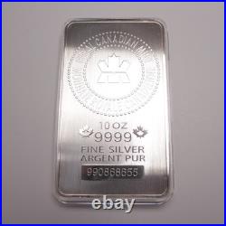 10 oz RCM Silver Bar Royal Canadian Mint 9999 Fine with Custom Case