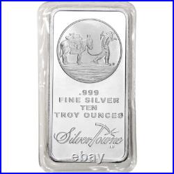 10 oz. SilverTowne Silver Bar Trademark Prospector Design 999 Fine 10 oz. SilverTowne Silver Bar Trademark Prospector Design 999 Fine