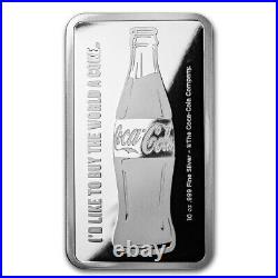 10 oz Silver Bar 9Fine Mint Coca Cola. 999 Fine