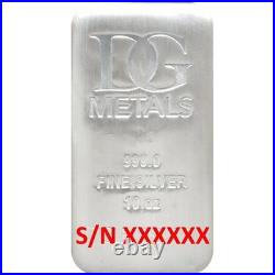 10 oz Silver Bar Dillon Gage. 999 Fine Silver Bullion Bar