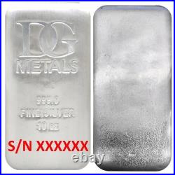 10 oz Silver Bar Dillon Gage. 999 Fine Silver Bullion Bar