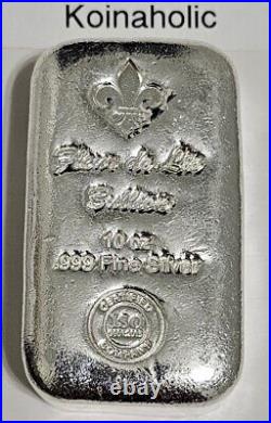 10 oz Silver Bar Scottsdale Bullion. 999 Fine, Chunky Style, Free Shippin