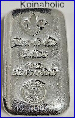 10 oz Silver Bar Scottsdale Bullion. 999 Fine, Chunky Style, Free Shippin