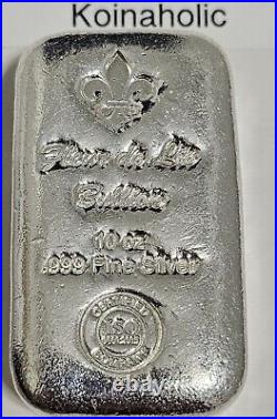 10 oz Silver Bar Scottsdale Bullion. 999 Fine, Chunky Style, Free Shippin