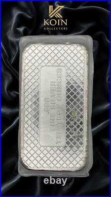 10 oz. Silver Silvertowne American Flag Bar. 999 Fine Silver