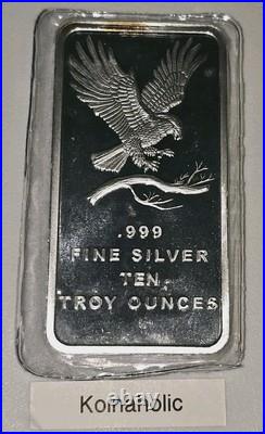 10 oz Silver Silvertowne Eagle Design Bullion Bar of. 999 Fine Silver Fast 10 oz Silver Silvertowne Eagle Design Bullion Bar of. 999 Fine Silver Fast