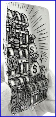 10 ozt 999 Fine Silver Art Bar CASH STASH ADAMO TECHNE Limited Edition