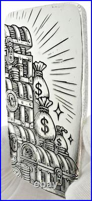10 ozt 999 Fine Silver Art Bar CASH STASH ADAMO TECHNE Limited Edition