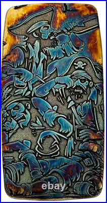 10 ozt 999 Fine Silver Art Bar- DRUNKEN MURAL ADAMO TECHNE Limited Edition