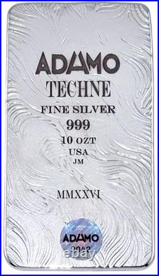 10 ozt 999 Fine Silver Art Bar- DRUNKEN MURAL ADAMO TECHNE Limited Edition