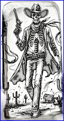 10 ozt 999 Fine Silver Art Bar- GUNSLINGER ADAMO TECHNE Limited 10 ozt 999 Fine Silver Art Bar- GUNSLINGER ADAMO TECHNE Limited