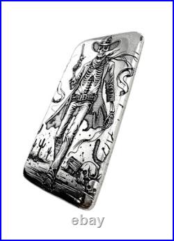 10 ozt 999 Fine Silver Art Bar- GUNSLINGER ADAMO TECHNE Limited 10 ozt 999 Fine Silver Art Bar- GUNSLINGER ADAMO TECHNE Limited